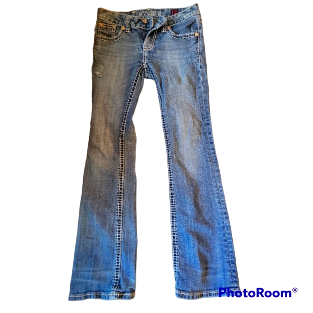 Girls size 12 rock and roll Cowgirl jeans, please read description.